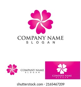  Plantilla de diseño de ilustración vectorial de logotipo de flor