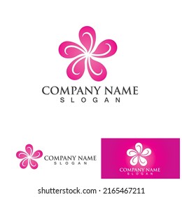  Plantilla de diseño de ilustración vectorial de logotipo de flor