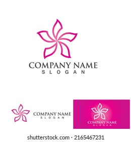  Flower logo vector illustration design template