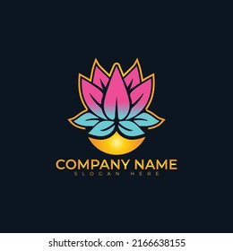 Flower logo vector illustration design