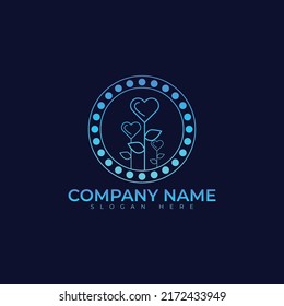Flower logo vector illustration design