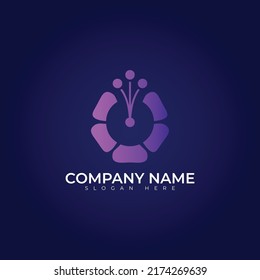 Flower logo vector illustration design