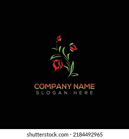 Blumenlogo, Vektorgrafik-Design 