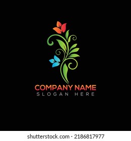 Flower logo vector illustration design 