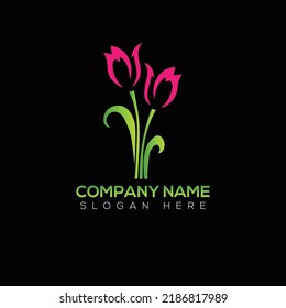 Diseño de ilustración vectorial de logotipo de flor 