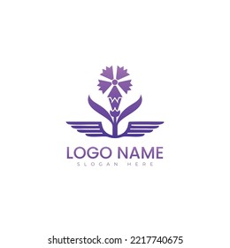 Flower logo vector illustration design