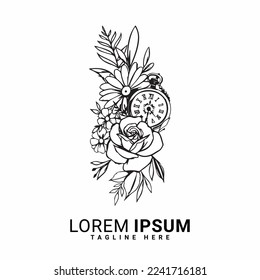 vector de logotipo de flor Diseño ilustrativo