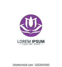 Diseño de ilustración vectorial de logotipo de flor 