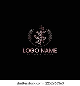 Diseño de ilustración vectorial de logotipo de flor