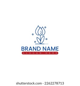 Flower logo vector illustration design