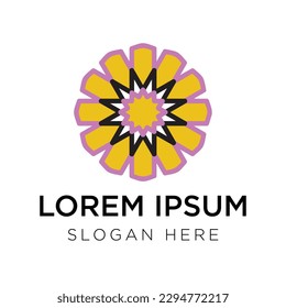 flower logo vector illustration  isolated on white background