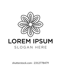 flower logo vector illustration isolated on white background