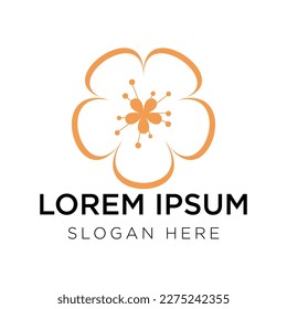 ilustración vectorial del logotipo de flor en fondo blanco