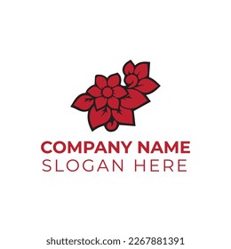 Flower logo vector illustration template