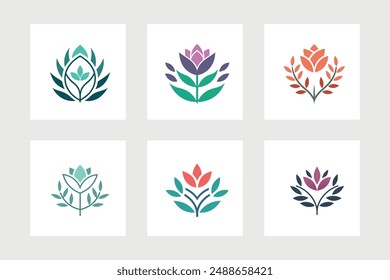    Flower logo vector illustration.
This is an editable file.