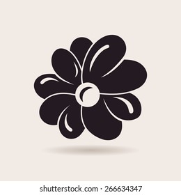 Logo de las flores. emblema del signo del vector aislado