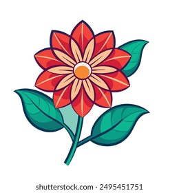 Vector con logotipo floral. Ilustración simple de Vector de flores