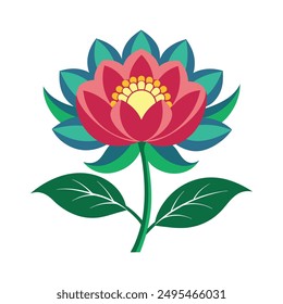 
Flower logo vector. Simple illustration of flower vector