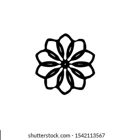 flower logo, vector of sparkle insignia, beauty icon of luxury jewel, symbol of crystal, emblem of crown, best for spa, hotel, business, company, and wedding template