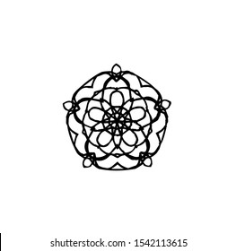 flower logo, vector of sparkle insignia, beauty icon of luxury jewel, symbol of crystal, emblem of crown, best for spa, hotel, business, company, and wedding template