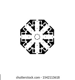 flower logo, vector of sparkle insignia, beauty icon of luxury jewel, symbol of crystal, emblem of crown, best for spa, hotel, business, company, and wedding template
