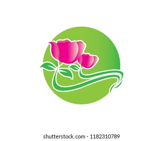 Flower logo vector template