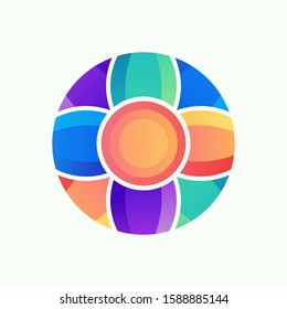 flower logo vector, template, illustration