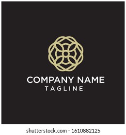 Flower logo.Abstract logotype.Monoline logotype.Luxury logotype.Spa logotype.