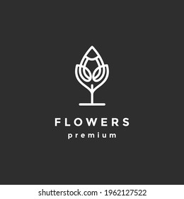 Logotipo de flor,Abstract Lotus Vector sobre fondo negro