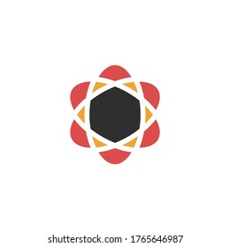 Blumenlogo.Modernes Design. Stock-Vektorgrafik einzeln auf weißem Hintergrund