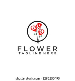 Flower Logos, Simple and Clean Flower Logo Design Template