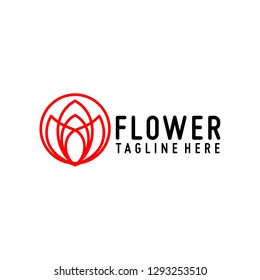 Flower Logos, Simple and Clean Flower Logo Design Template