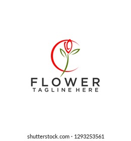 Flower Logos, Simple and Clean Flower Logo Design Template