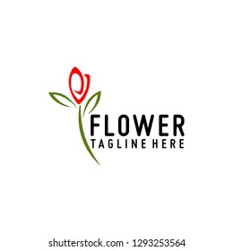 Flower Logos, Simple and Clean Flower Logo Design Template