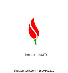 flower logos, vector flower icons with a simple concept.