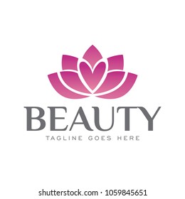 flower lotus beauty logo icon vector template