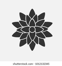 flower lotus icon logo. isolated on  background. Vector illustration. Eps 10.
