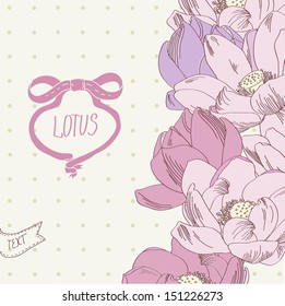 Flower lotus illustration in vector
