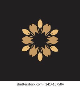 Flower lotus logo design vector template