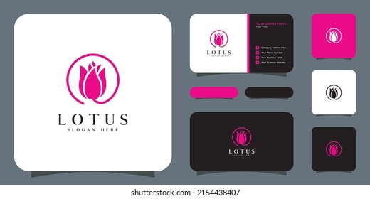 Flower Lotus Logo design vector template