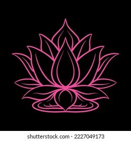 Flower Lotus Logo Design Vector luxury boutique symbol emblem