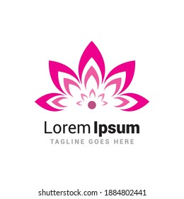 Flower Lotus logo icon vector template.