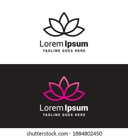 Flower Lotus logo icon vector template.