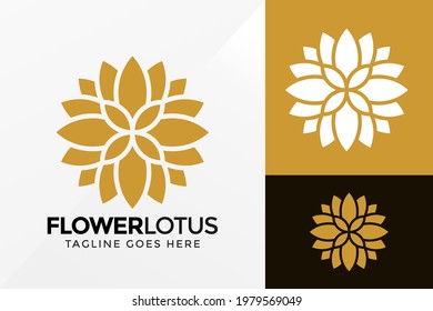 Flower Lotus Ornament Logo Design, Brand Identity logos designs Vector Illustration Template