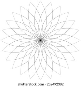 Flower  lotus silhouette for design. Vector illustration.