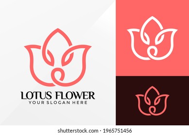Flower Lotus Spa Logo Vector Design. Brand Identity emblem, designs concept, logos, logotype element for template.