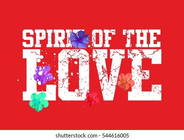 flower and love  graphic design vector art