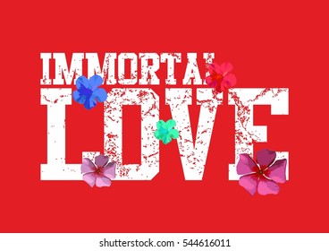 flower and love  graphic design vector art