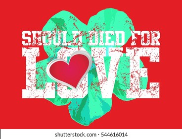 flower and love  graphic design vector art