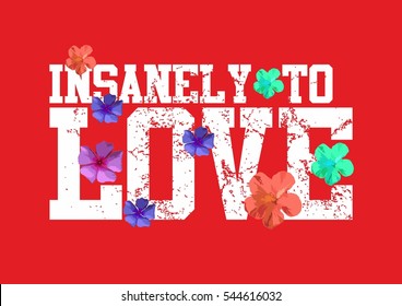 flower and love  graphic design vector art